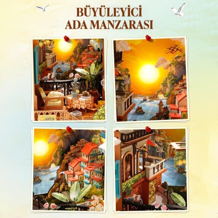 Rolife TGB18 Sunset Isle 3D Wooden Puzzle - Thumbnail