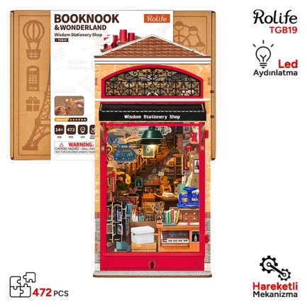 Rolife - Rolife TGB19 Wisdom Stationery Shop 3D Wooden Puzzle