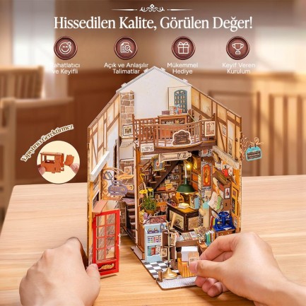 Rolife TGB19 Wisdom Stationery Shop 3D Wooden Puzzle - Thumbnail