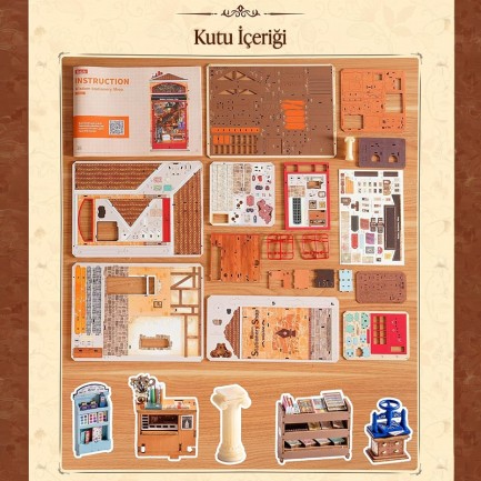 Rolife TGB19 Wisdom Stationery Shop 3D Wooden Puzzle - Thumbnail
