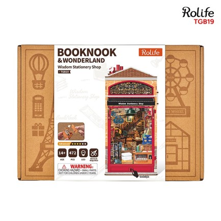 Rolife TGB19 Wisdom Stationery Shop 3D Wooden Puzzle - Thumbnail
