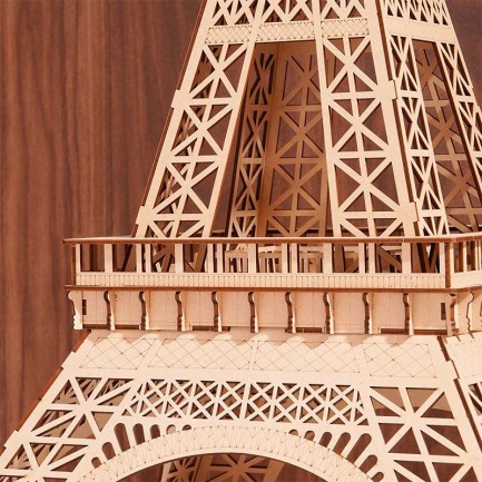 Rolife TGC02 Eyfel Kulesi (Eiffel Tower Plus) DIY Minyatür Maket Model Seti Ahşap 3D Wooden Puzzle 3D Model Kit Detaylı Dekoratif Hobi Seti Ahşap Maket - Thumbnail