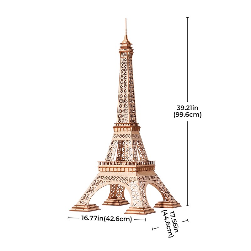 Rolife TGC02 Eyfel Kulesi (Eiffel Tower Plus) DIY Minyatür Maket Model Seti Ahşap 3D Wooden Puzzle 3D Model Kit Detaylı Dekoratif Hobi Seti Ahşap Maket