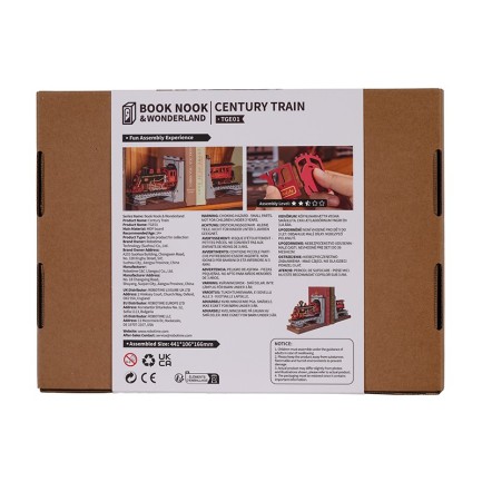 Rolife TGE01 Century Train Kitap Köşesi Book Nook DIY Minyatür Maket Model Seti Mini Dollhouse 3D Model Kit Detaylı Dekoratif Hobi Seti 3D Puzzle Tiny House - Thumbnail