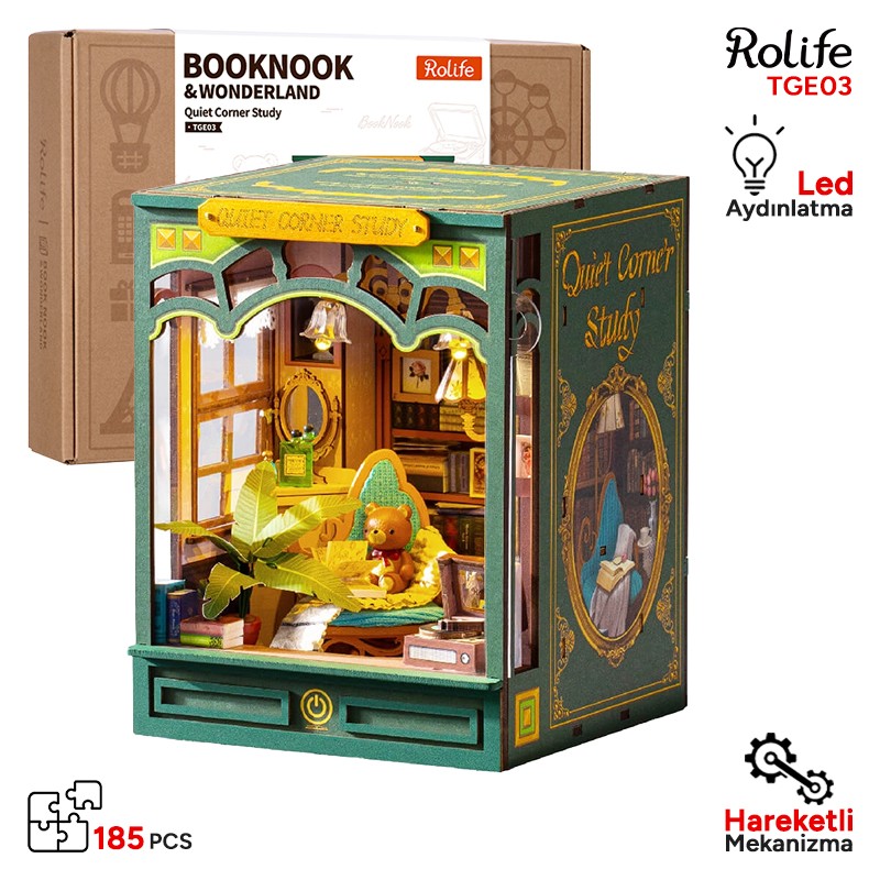 Rolife TGE03 Quiet Corner Study 3D Wooden Puzzle