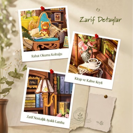 Rolife TGE03 Quiet Corner Study 3D Wooden Puzzle - Thumbnail