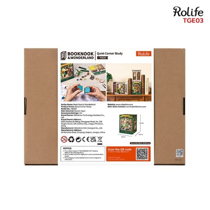 Rolife TGE03 Quiet Corner Study 3D Wooden Puzzle - Thumbnail