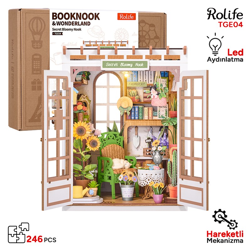 Rolife TGE04 Secret Bloomy Nook 3D Wooden Puzzle