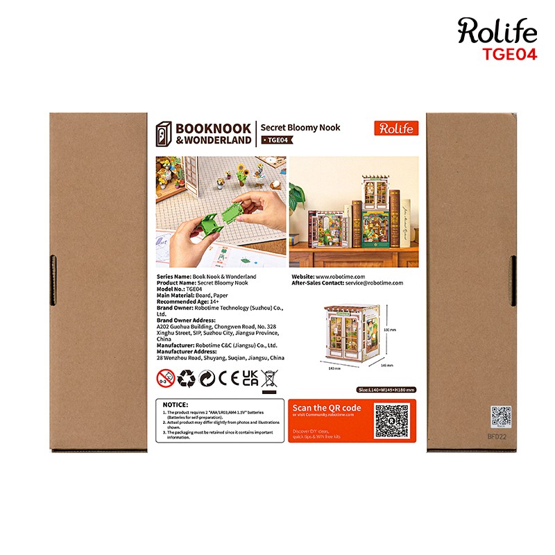 Rolife TGE04 Secret Bloomy Nook 3D Wooden Puzzle