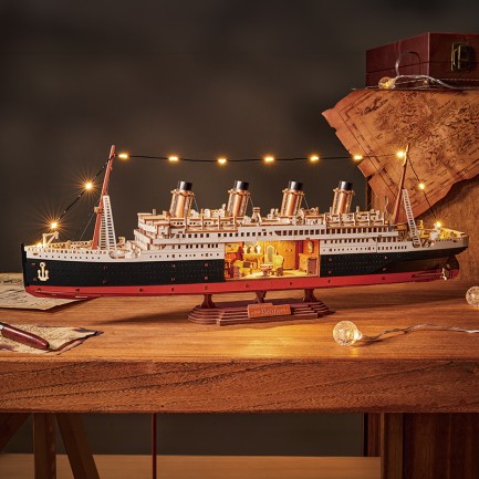 Rolife TGL02 Gemi (1912 Eternal Atlantic Voyager)DIY Minyatür Maket ModelSeti Ahşap 3D Wooden Puzzle 3D Model Kit Detaylı Dekoratif Hobi Seti Ahşap Maket - Thumbnail