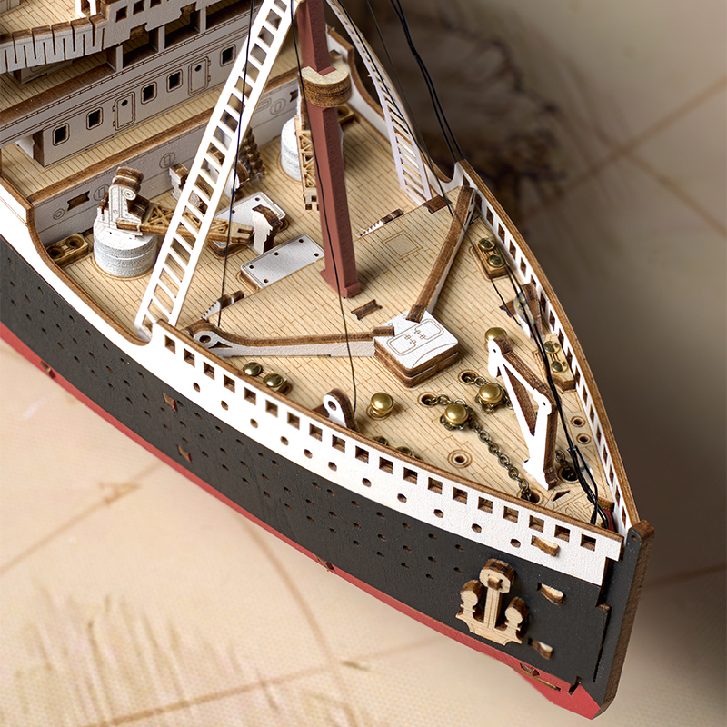 Rolife TGL02 Gemi (1912 Eternal Atlantic Voyager)DIY Minyatür Maket ModelSeti Ahşap 3D Wooden Puzzle 3D Model Kit Detaylı Dekoratif Hobi Seti Ahşap Maket