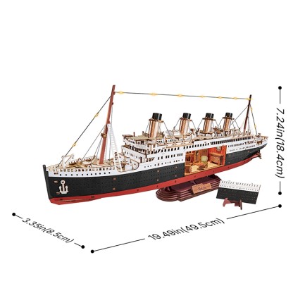 Rolife TGL02 Gemi (1912 Eternal Atlantic Voyager)DIY Minyatür Maket ModelSeti Ahşap 3D Wooden Puzzle 3D Model Kit Detaylı Dekoratif Hobi Seti Ahşap Maket - Thumbnail