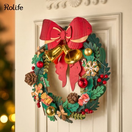 Rolife TGL04 Christmas Wreath 3D Wooden Puzzle - Thumbnail