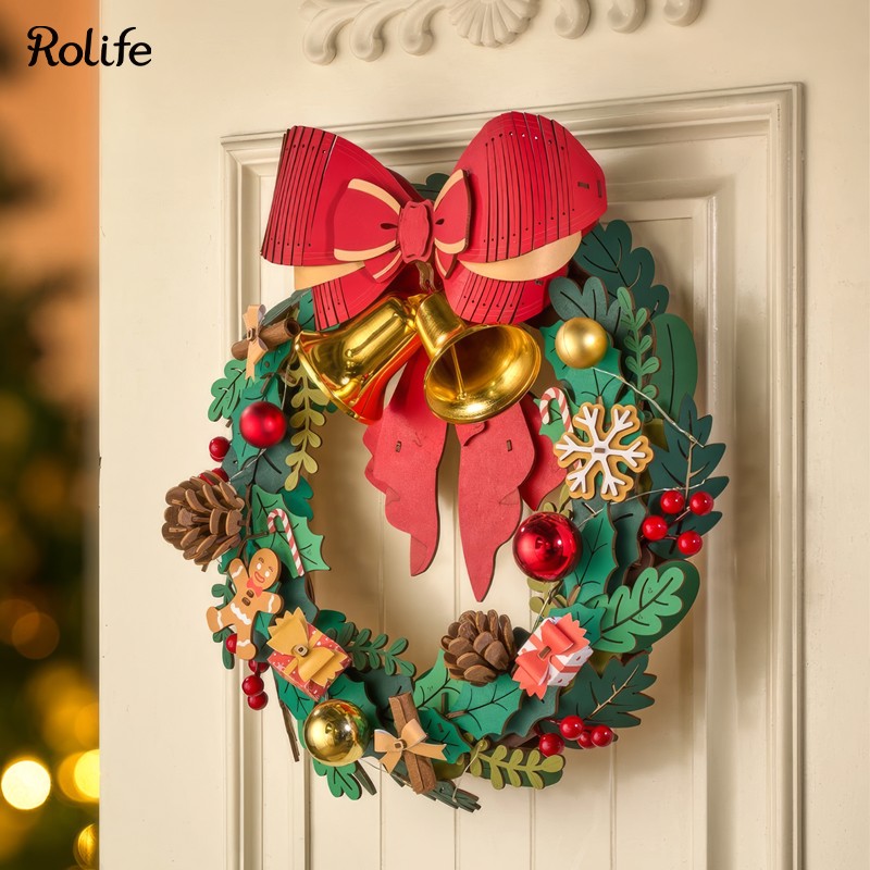 Rolife TGL04 Christmas Wreath 3D Wooden Puzzle
