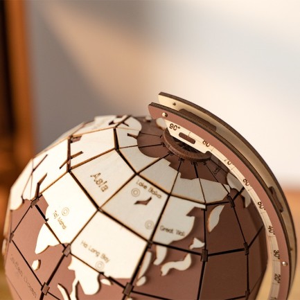 Rolife TGM01 Dünya Küresi (Global Wonders) DIY Minyatür Maket Model Seti Ahşap 3D Wooden Puzzle 3D Model Kit Detaylı Dekoratif Hobi Seti Ahşap Maket - Thumbnail