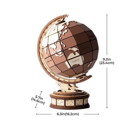 Rolife TGM01 Dünya Küresi (Global Wonders) DIY Minyatür Maket Model Seti Ahşap 3D Wooden Puzzle 3D Model Kit Detaylı Dekoratif Hobi Seti Ahşap Maket - Thumbnail