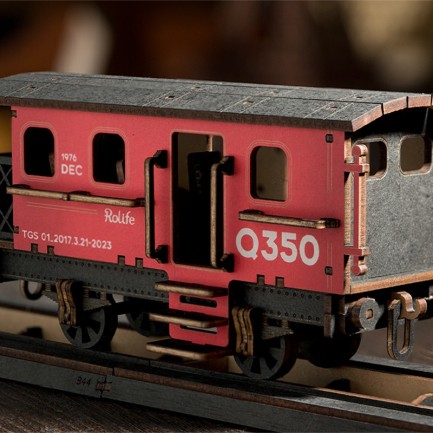 Rolife TGS01 Lokomotif Tren (Steam Journey) DIY Minyatür Maket Model Seti Ahşap 3D Wooden Puzzle 3D Model Kit Detaylı Dekoratif Hobi Seti Ahşap Maket - Thumbnail