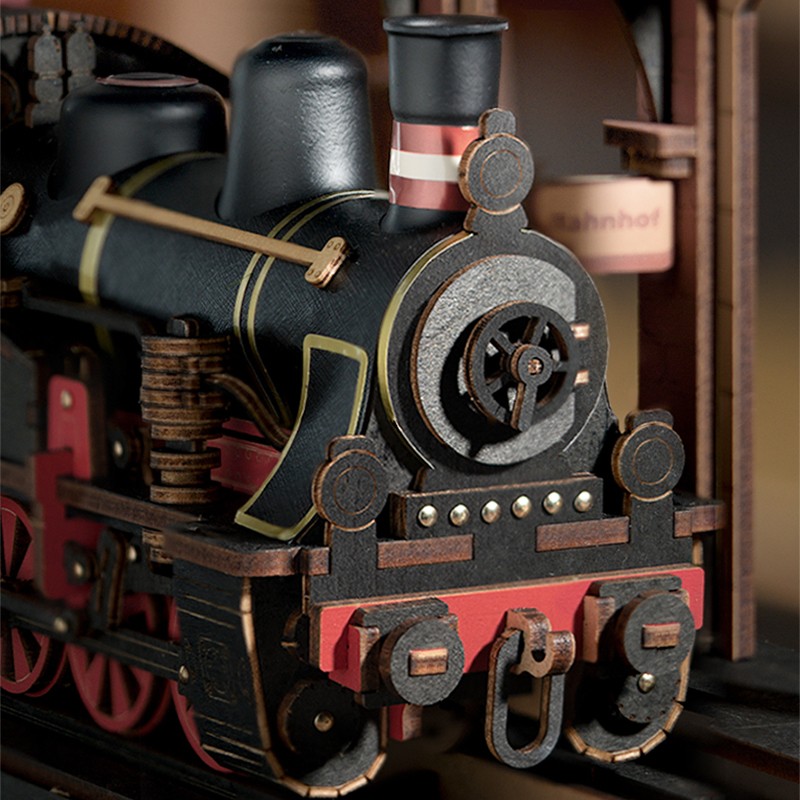 Rolife TGS01 Lokomotif Tren (Steam Journey) DIY Minyatür Maket Model Seti Ahşap 3D Wooden Puzzle 3D Model Kit Detaylı Dekoratif Hobi Seti Ahşap Maket