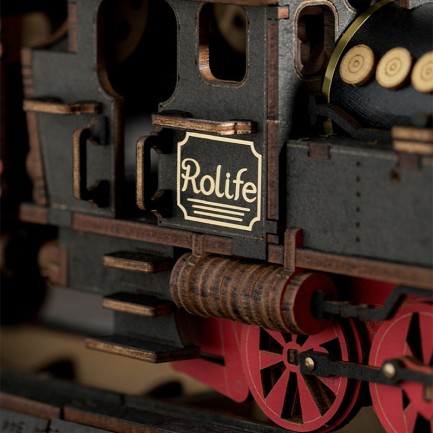 Rolife TGS01 Lokomotif Tren (Steam Journey) DIY Minyatür Maket Model Seti Ahşap 3D Wooden Puzzle 3D Model Kit Detaylı Dekoratif Hobi Seti Ahşap Maket - Thumbnail