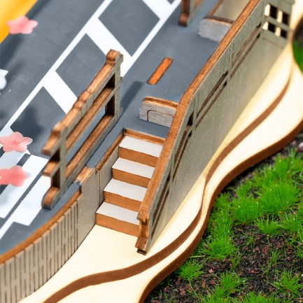 Rolife TGS02 Lokomotif Tren (Sakura Journey) DIY Minyatür Maket Model Seti Ahşap 3D Wooden Puzzle 3D Model Kit Detaylı Dekoratif Hobi Seti Ahşap Maket - Thumbnail