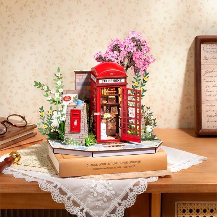 Rolife TGS05 Blossom Book Booth 3D Wooden Puzzle - Thumbnail