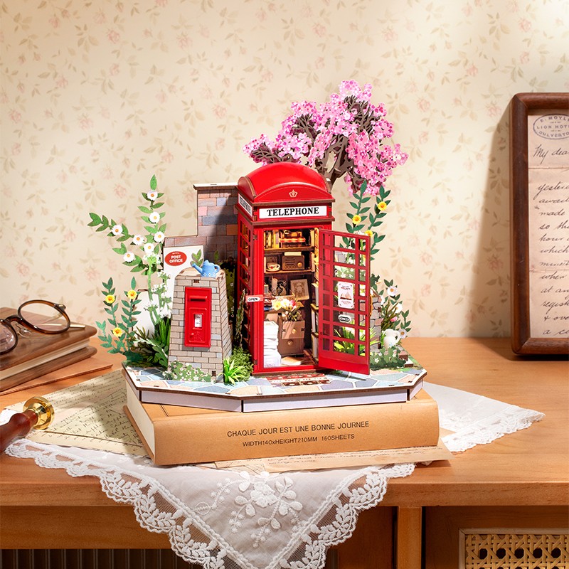 Rolife TGS05 Blossom Book Booth 3D Wooden Puzzle