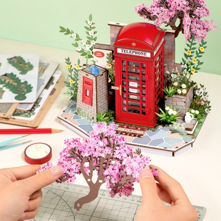 Rolife TGS05 Blossom Book Booth 3D Wooden Puzzle - Thumbnail
