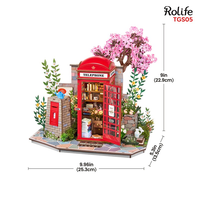Rolife TGS05 Blossom Book Booth 3D Wooden Puzzle