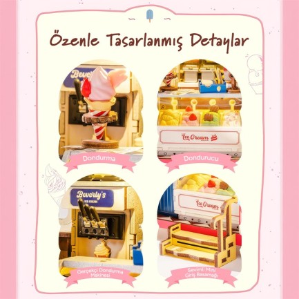 Rolife TGS06 Beverly's Ice Cream Truck 3D Wooden Puzzle - Thumbnail