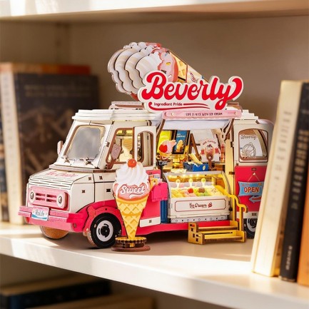 Rolife TGS06 Beverly's Ice Cream Truck 3D Wooden Puzzle - Thumbnail
