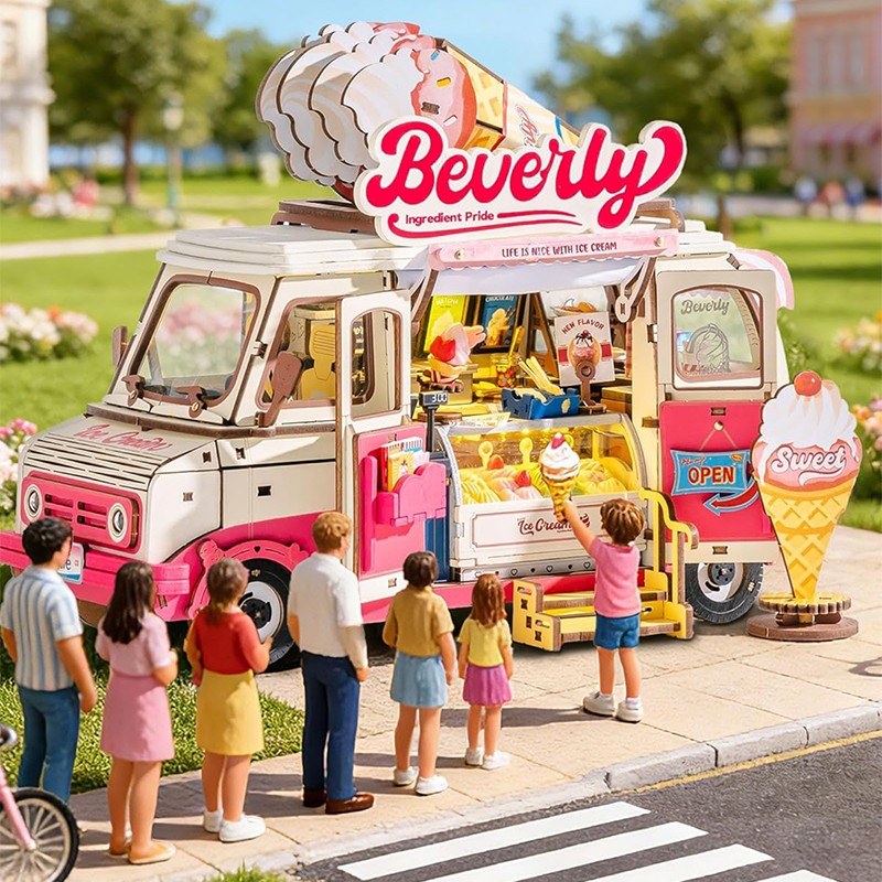 Rolife TGS06 Beverly's Ice Cream Truck 3D Wooden Puzzle
