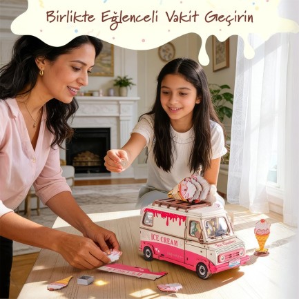 Rolife TGS06 Beverly's Ice Cream Truck 3D Wooden Puzzle - Thumbnail