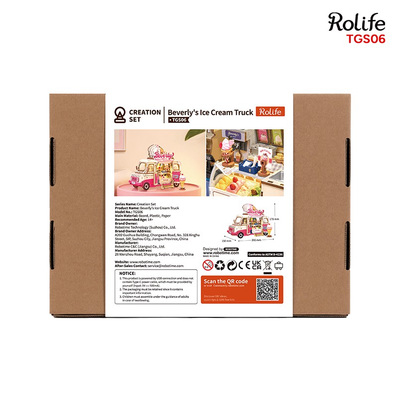 Rolife TGS06 Beverly's Ice Cream Truck 3D Wooden Puzzle