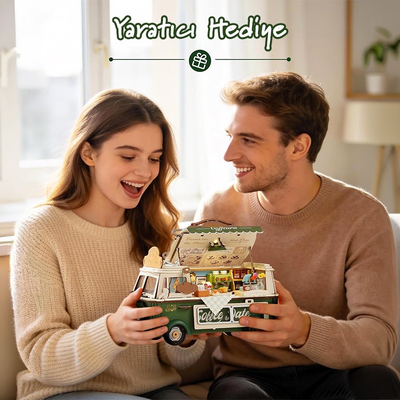 Rolife TGS07 Leo's Coffee Truck 3D Wooden Puzzle