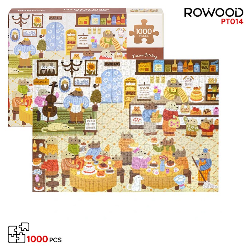 Rowood PT014 Lively Puppies' Bakery 3D Wooden Puzzle