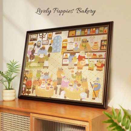 Rowood PT014 Lively Puppies' Bakery 3D Wooden Puzzle - Thumbnail