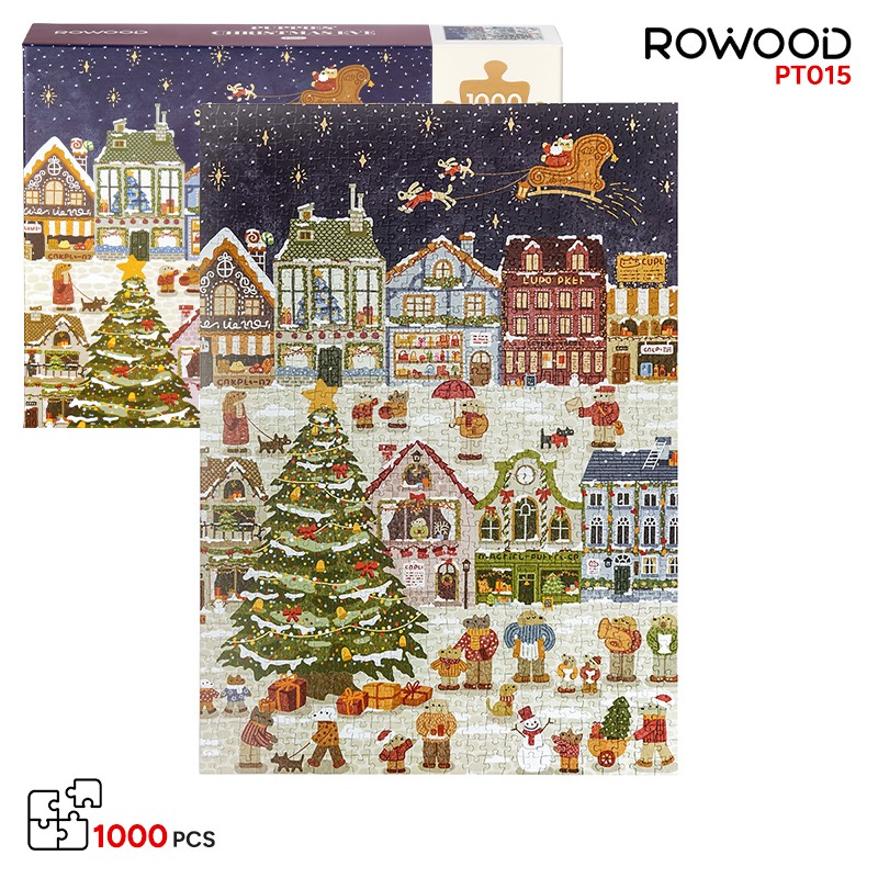Rowood PT015 Puppies' Christmas Eve 3D Wooden Puzzle