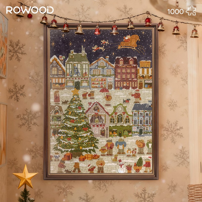 Rowood PT015 Puppies' Christmas Eve 3D Wooden Puzzle