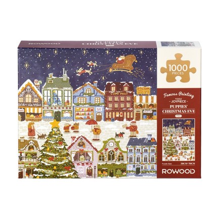 Rowood PT015 Puppies' Christmas Eve 3D Wooden Puzzle - Thumbnail