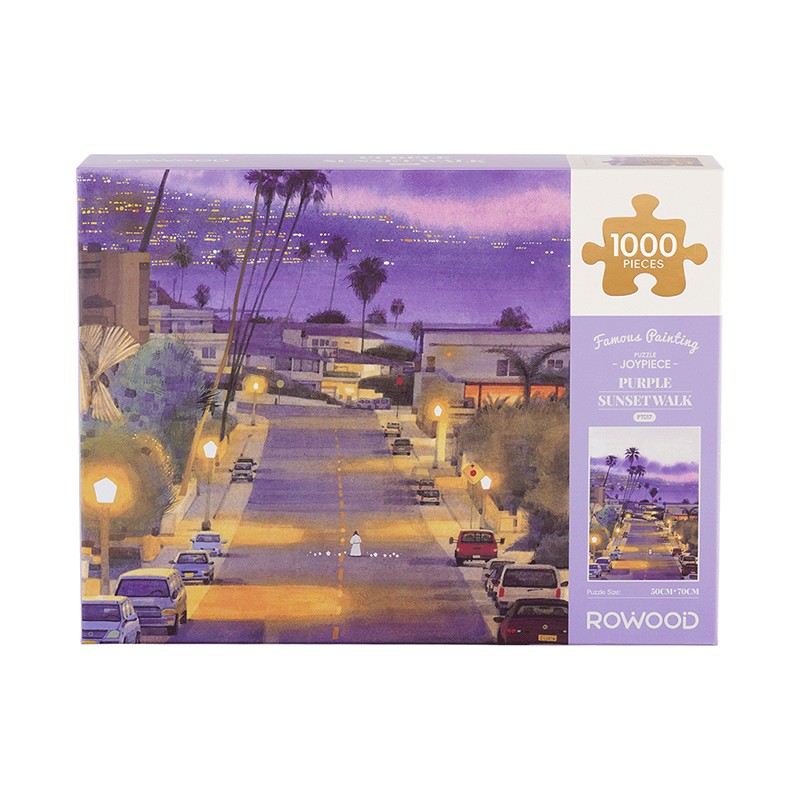 Rowood PT017 Purple Sunset Walk 3D Wooden Puzzle