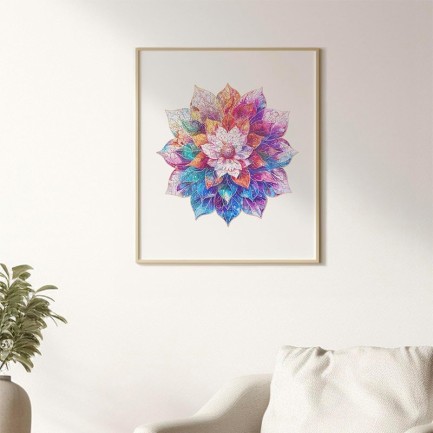 Rowood TA001 Mystic Mandala Flower 3D Wooden Puzzle - Thumbnail