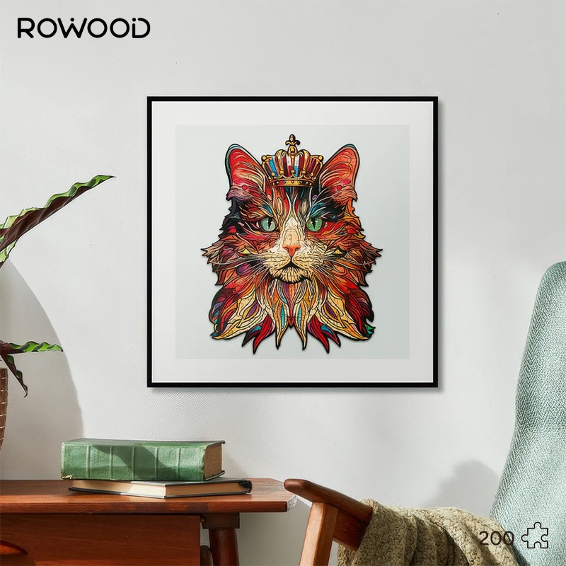 Rowood TA002 Cat King 3D Wooden Puzzle