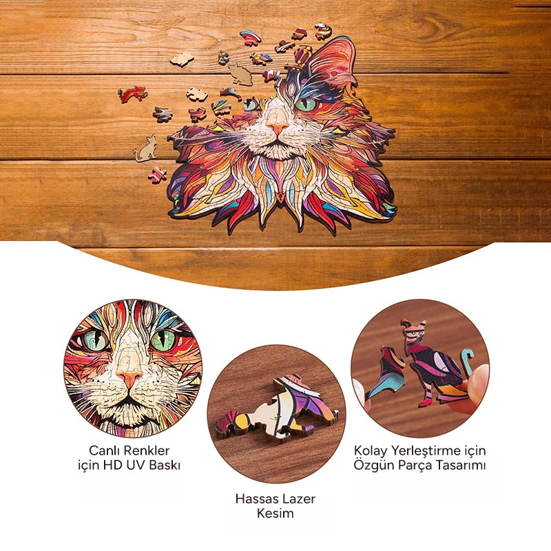 Rowood TA002 Cat King 3D Wooden Puzzle