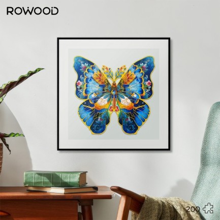 Rowood TA003 Morpho Helena 3D Wooden Puzzle - Thumbnail