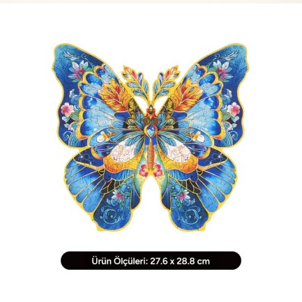 Rowood TA003 Morpho Helena 3D Wooden Puzzle - Thumbnail
