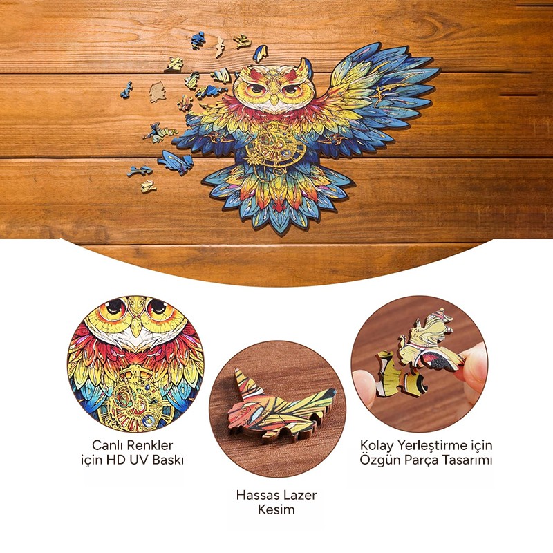 Rowood TA004 Owl 3D Wooden Puzzle
