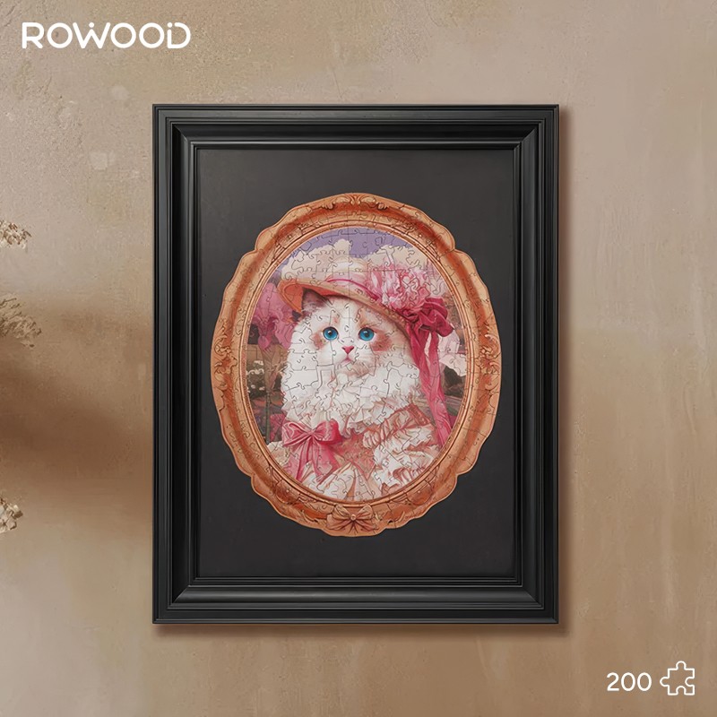 Rowood TA005 Springtime Kitty Portrait 3D Wooden Puzzle