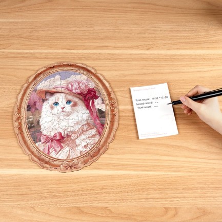 Rowood TA005 Springtime Kitty Portrait 3D Wooden Puzzle - Thumbnail