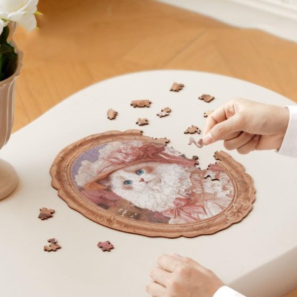 Rowood TA005 Springtime Kitty Portrait 3D Wooden Puzzle - Thumbnail