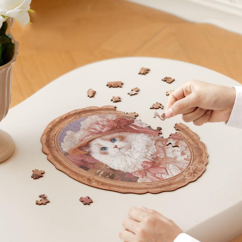 Rowood TA005 Springtime Kitty Portrait 3D Wooden Puzzle